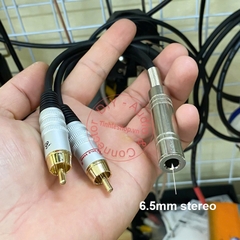 Dây 6 ly ra 2 AV DIY 0.2 đến 3 mét - 6.5mm mono female to 2 RCA cable