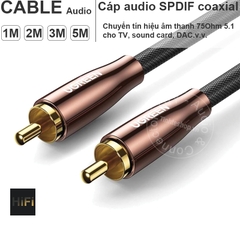 Cáp SPDIF 75Ohm Ugreen AV155 1 và 2 mét - 75Ohm coaxial digital audio cable
