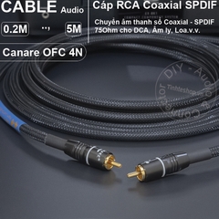 Dây coaxial 75Ohm Canare LV-61S DIY  - Đổi qua L-4CFB