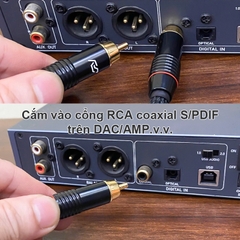 Dây 75 Ohm coaxial S/PDIF đồng mạ bạc chyển tín hiệu âm thanh số cho DAC AMP Smart TV