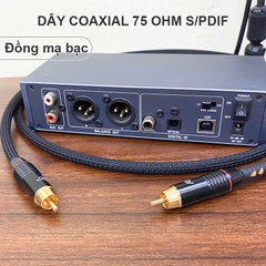 Dây 75 Ohm coaxial S/PDIF đồng mạ bạc chyển tín hiệu âm thanh số cho DAC AMP Smart TV