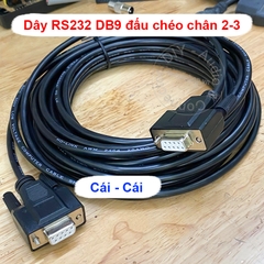 Dây RS232 DB9 đực cái đấu chéo chân 2 3 - RS232 male to female crossover cable