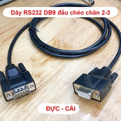 Dây RS232 DB9 đực cái đấu chéo chân 2 3 - RS232 male to female crossover cable