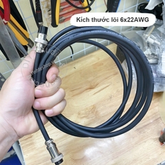 Dây nguồn 6pin GX16 2 cổng cái - GX16 female to female power cable