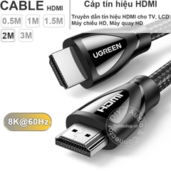 Cáp HDMI 8K Ugreen HD140 - Dây HD cho TV Màn hình 8K 0.5 đến 3 mét