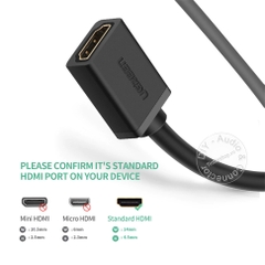 Cáp HDMI nối dài 4K 60Hz Ugreen HD107 - HDMI male to HDMI female cable