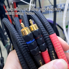 Dây loa cổng bông sen đồng pha bạc Yarbo của Đức - DIY Analog RCA Audio Cable with Silver Copper Phase