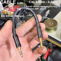 Cáp IC 4.4 sang 3.5 đồng 6N mạ bạc - 3.5mm single ended to 4.4mm balanced cable