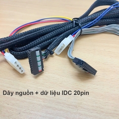 Dây IDC 20 pin kèm nguồn molex 4pin Hirose dùng cho PLC CNC CMC