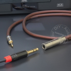 Dây 3.5 sang 6.5 DIY 0.2M đến 5M - 6.5mm female to 3.5mm male cable