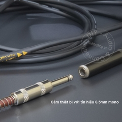 3.5 mono đực sang 6.5 mono cái cắm tín hiệu cho microphone