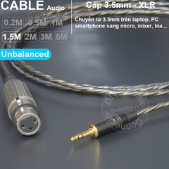 Dây micro canon sang 3.5 unbalanced cắm cho Laptop Smartphone Camera Smartphone