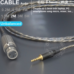 Dây micro canon sang 3.5 unbalanced cắm cho Laptop Smartphone Camera Smartphone