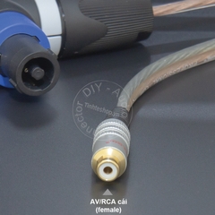 Dây speakon sang hoa sen DIY 0.2 đến 5 mét - Speakon to RCA female cable