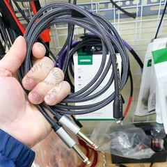 Dây chuyển nhạc từ iPhone iPad sang Mixer Loa kiểm âm - Lightning to 2 6.35mm cable