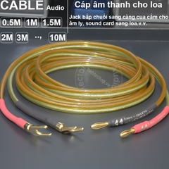 Dây loa càng cua sang bắp chuối 0.5 đến 10 mét - Do-it-yourself banana and Y-shaped speaker cable