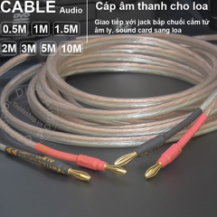 Cáp loa giắc bắp chuối 1 vế DIY 0.5 đến 10 mét  - DIY amplifier to speaker audio cable