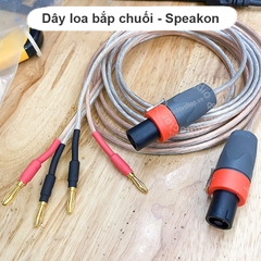 Dây loa bắp chuối sang speakon chuyển âm thanh cho Đẩy Âm ly Loa Sub