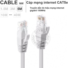 Dây mạng Cat5e bấm sẵn 1.5 mét đến 40 mét King-Master - Cat5e UTP network cable 24AWG