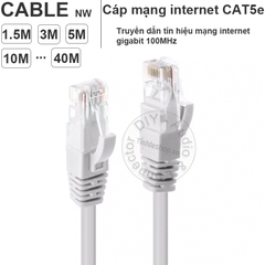 Dây mạng Cat5e bấm sẵn 1.5 mét đến 40 mét King-Master - Cat5e UTP network cable 24AWG
