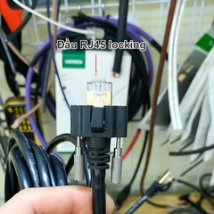 Dây mạng CAT 6A bắt vít cho camera công nghiệp - Cat.6A SFTP camera cable, RJ45 to RJ45 connector with double screw lock