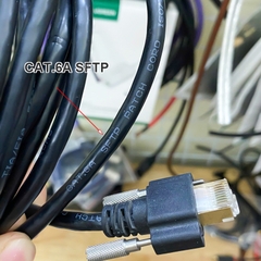 Dây mạng CAT 6A bắt vít cho camera công nghiệp - Cat.6A SFTP camera cable, RJ45 to RJ45 connector with double screw lock