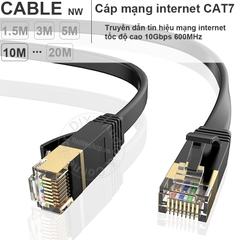 Cáp mạng Cat7 10Gb STP chống nhiễu siêu mỏng 1.5 mét đến 20 mét King-Master - Cat7 SPT network cable 10Gbps 600MHz