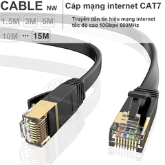 Cáp mạng Cat7 10Gb STP chống nhiễu siêu mỏng 1.5 mét đến 20 mét King-Master - Cat7 SPT network cable 10Gbps 600MHz