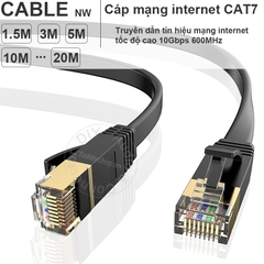 Cáp mạng Cat7 10Gb STP chống nhiễu siêu mỏng 1.5 mét đến 20 mét King-Master - Cat7 SPT network cable 10Gbps 600MHz