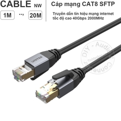Dây mạng Cat8 bấm sẵn 40Gbps 2000MHz Unitek