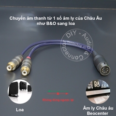 Cáp 7pin sang 2 AV chuyển âm thanh từ Âm ly Beocenter sang loa - 7-pin MIDI to 2 RCA audio cable for B&O amplifier