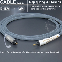 Cáp toslink 3.5 cắm cho DAC TV box Loa - Digital optical audio cable