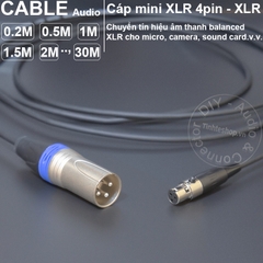 Dây mini XLR sang XLR cắm cho Micro Camera Mixer.v.v. 0.2 đến 30 mét - DIY mini XLR female to XLR male microphone cable