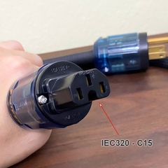 Dây nguồn cho Ổ cắm lọc nguồn với Âm ly DAC Loa 3x2.5mm đồng mạ bạc