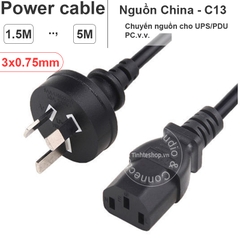 Dây nguồn 3 chân GB2099 to IEC C13 3x0.75mm 1.5 mét
