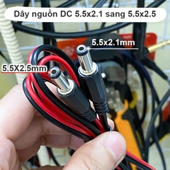 Jack nguồn DC 5.5x2.1mm 10Cm đến 3 mét