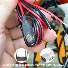 Dây nguồn DC 5.5x2.1mm lõi đồng 0.5mm 20AWG