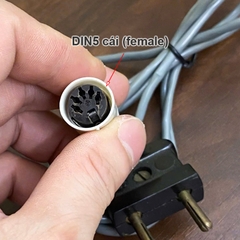 Dây nguồn phích 2 chân sang jack DIN 5 cái cho âm ly cổ Châu Âu
