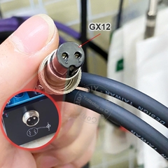 Dây nguồn DC GX12 2 chân sang 5.5x2.1mm cấp nguồn tuyến tính cho PC NUC DAC AMP