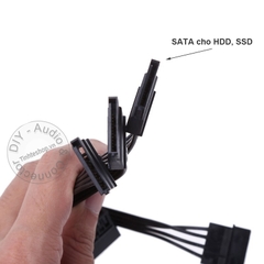 Cáp nguồn 4pin IDE ra 5 SATA 60Cm - Molex IDE 4 pin to 5 SATA cable