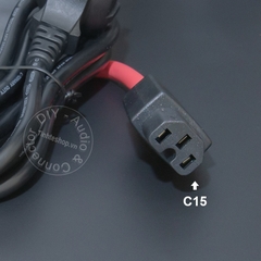Dây nguồn C15 DIY 0.5 đến 5 mét - EU to C15 self-plug power cable 3x1mm 2500W