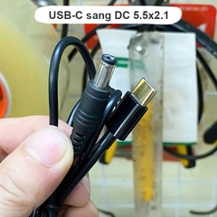 Dây nguồn USB C sang DC 5.5x2.1mm chuyển nguồn ch Pin dự phòng Bộ phát wifi.v.v.