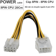 Cáp nguồn 4 pin đực ra 4 pin cái - Dây nối dài nguồn 4 pin CPU 20Cm