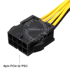 Dây nguồn 8pin sang 8pin PCIe 20Cm - Cáp cạc màn hình 8 pin nối dài