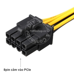 Dây nguồn 8pin sang 8pin PCIe 20Cm - Cáp cạc màn hình 8 pin nối dài