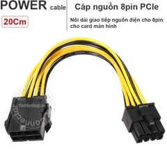 Dây nguồn 8pin sang 8pin PCIe 20Cm - Cáp cạc màn hình 8 pin nối dài