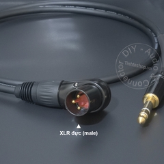 Dây canon đực ra 6 ly mono unbalanced cắm cho Micro Mixer Loa Sound card - XLR male unbalanced audio cable 90 degrees to 1/4 square