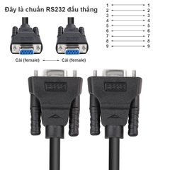 Cáp DB9 RS232 2 cổng cái đấu thẳng DTECH DT9005C