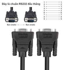 Cáp COM 9 chân 2 đầu đực đấu thẳng DTECH DT-9005A