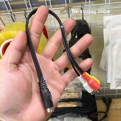 Dây mini DIN 7pin S-video sang 3 đầu bông sen AV - Svideo 7p to RCA Audio và Video